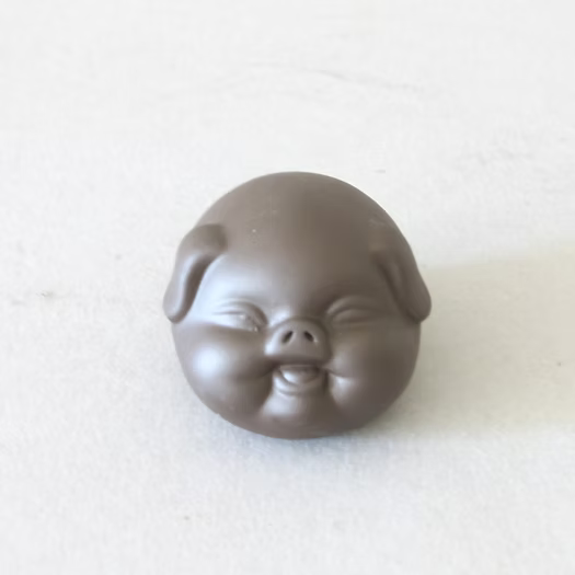 Tea Pet, Brown Clay Pig Design