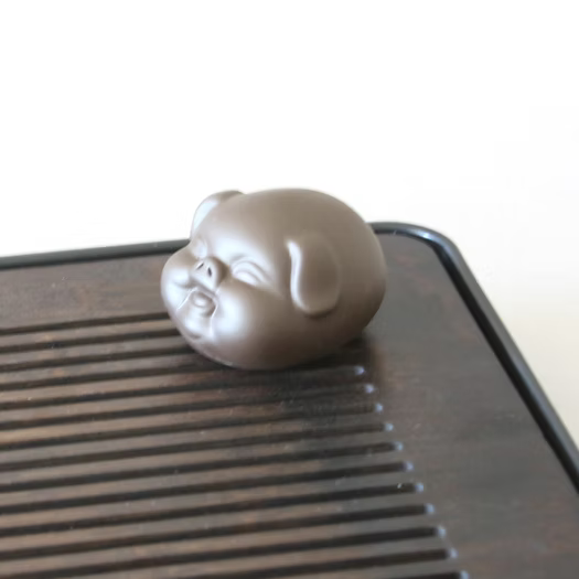 Tea Pet, Brown Clay Pig Design