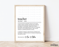 Teacher Definition Print, Personalized Digital Wall Art . 5 Digital Print Sizes - Scrap Bits