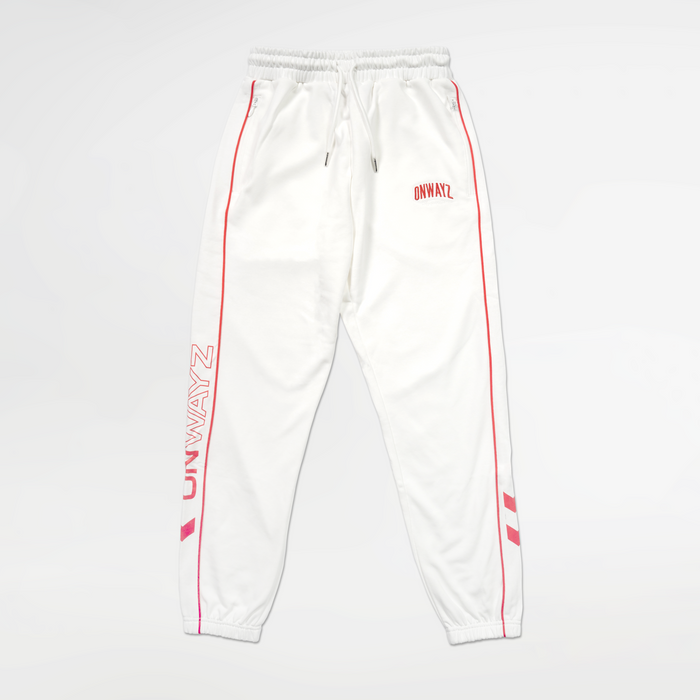 Technical Sweatpants - White Red