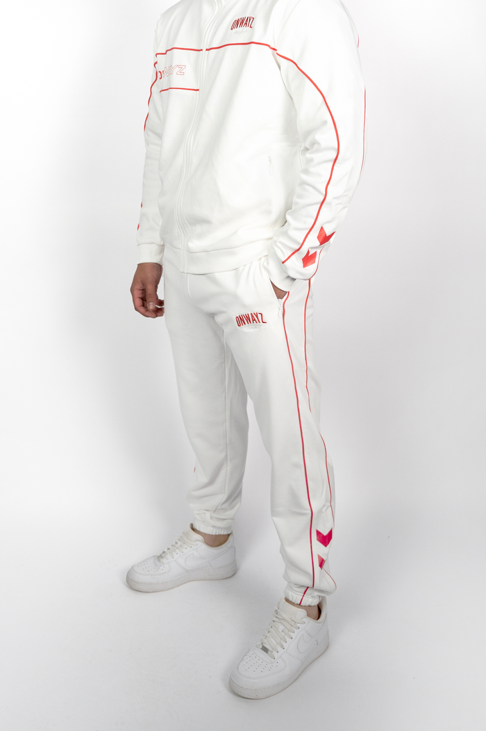 Technical Sweatpants - White Red