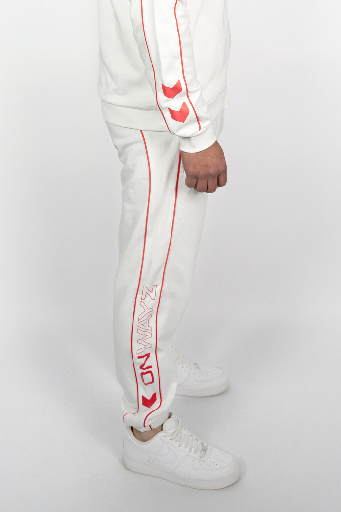 Technical Sweatpants - White Red