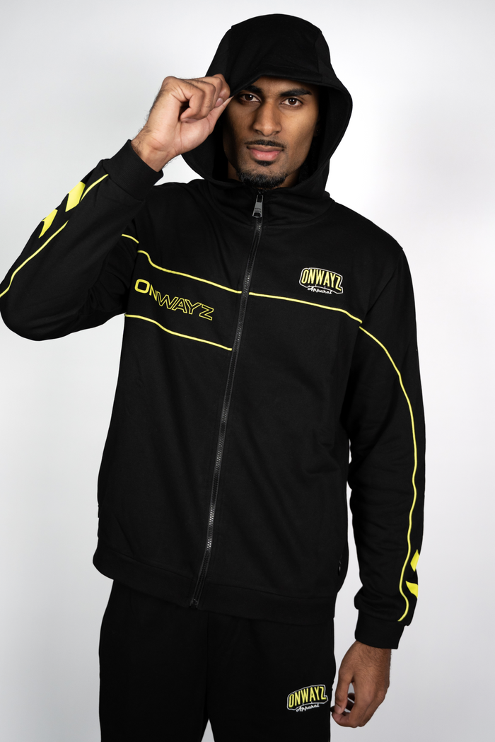 Technical Zip Hoodie - Black