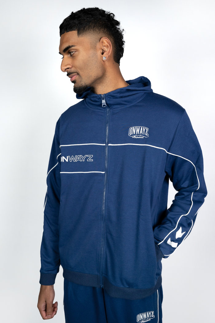 Technical Zip Hoodie - Navy