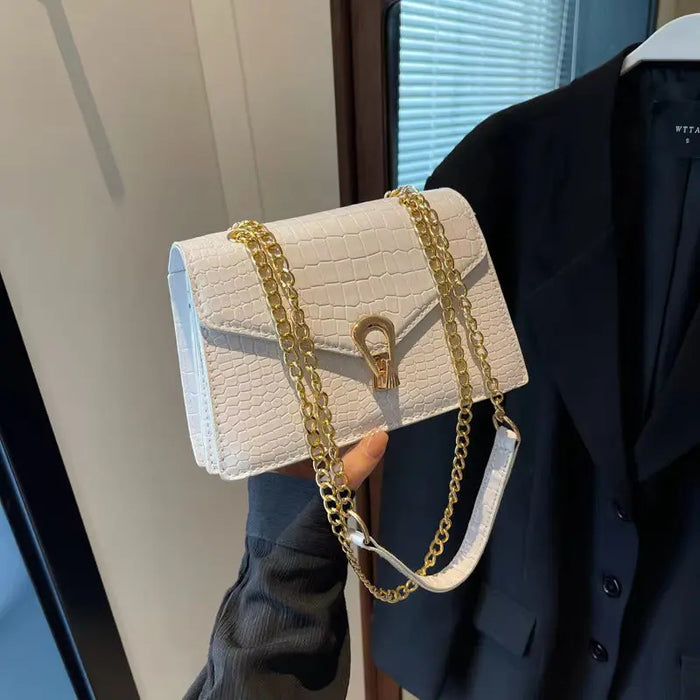 Textured Chain Pattern Sling Bags fashionnsio