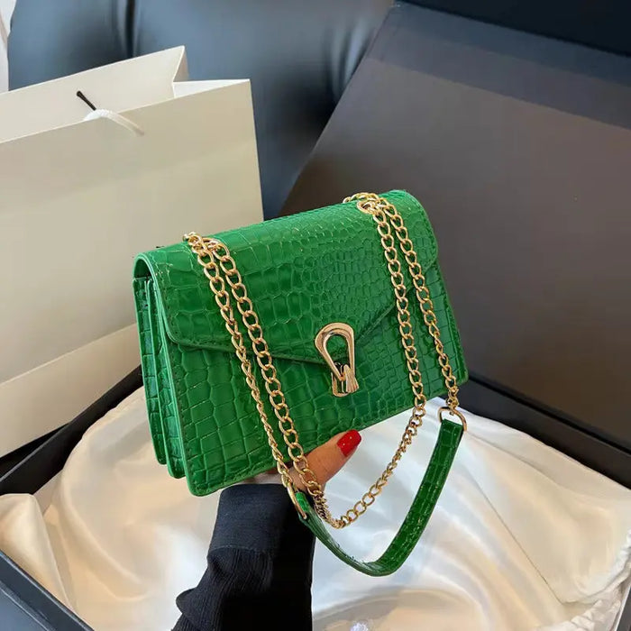 Textured Chain Pattern Sling Bags fashionnsio