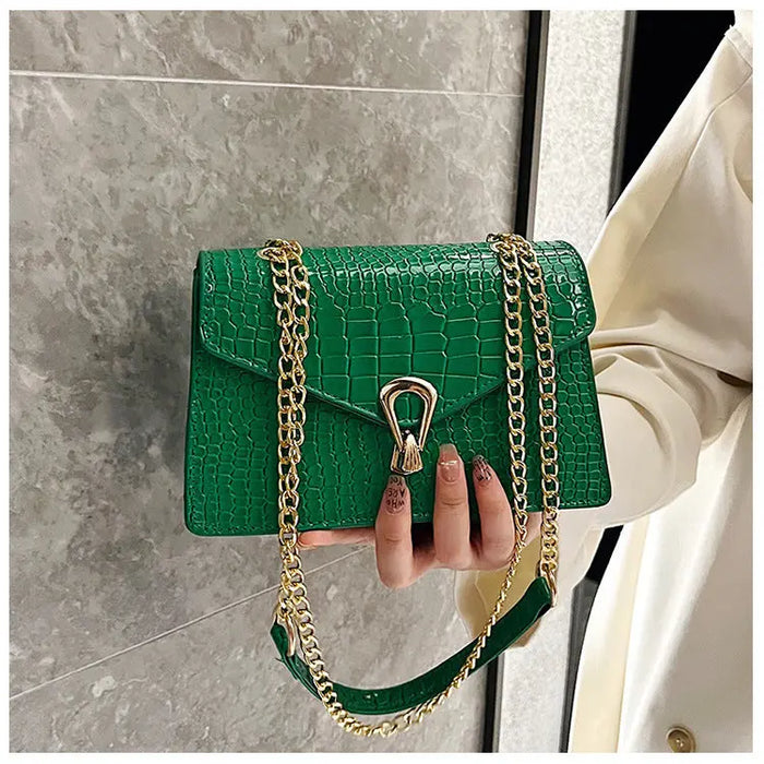 Textured Chain Pattern Sling Bags fashionnsio