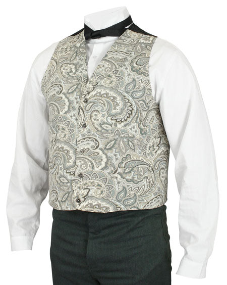 Thackery Vest - Gray Paisley