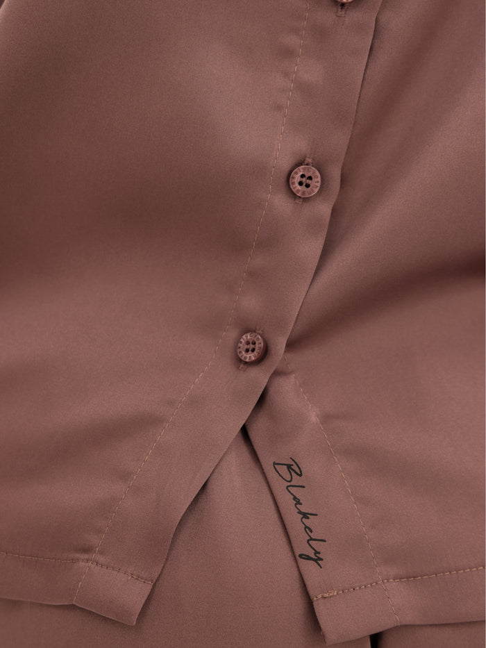 Thalia Satin Vest - Mauve