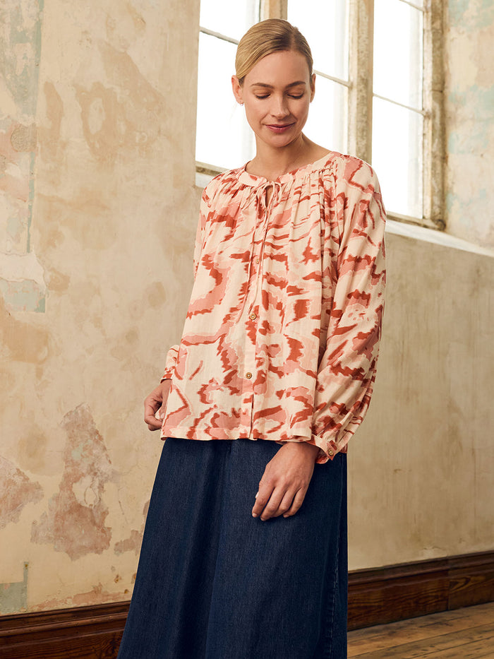 Tie Neck Swing Shirt