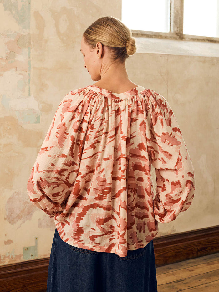 Tie Neck Swing Shirt