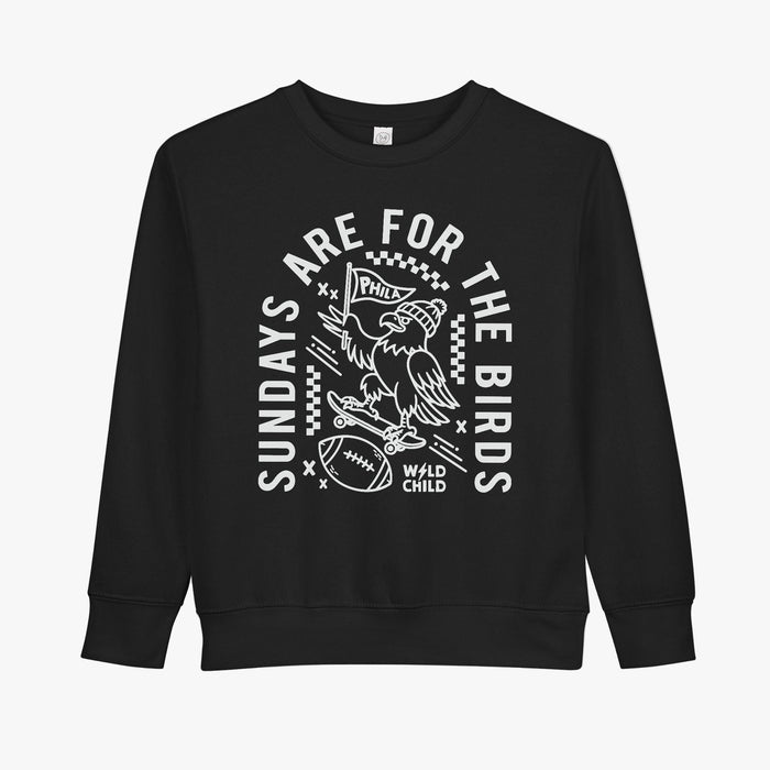Toddler + Youth - Sundays Are For The Birds Crewneck