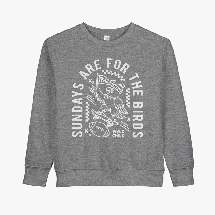 Toddler + Youth - Sundays Are For The Birds Crewneck