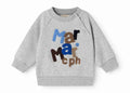 top l/s sherpa logo sweatshirt - muddy logo