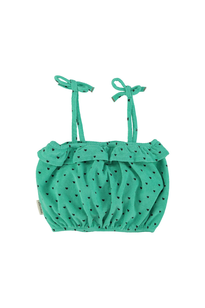 top w/ straps | green w/ black hearts allover
