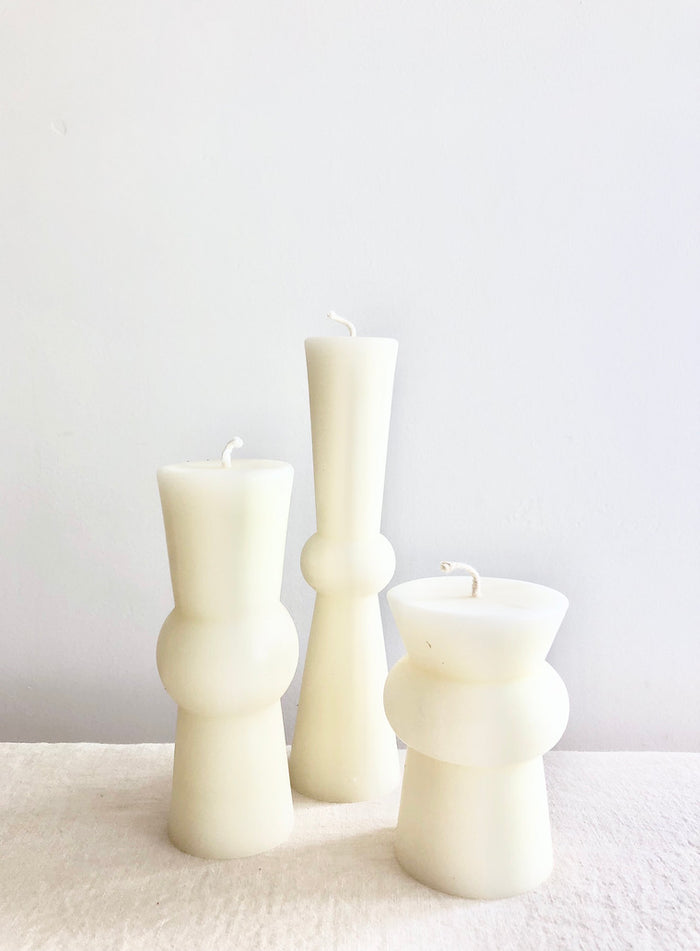 Totem Pillar Candle - Medium Cream