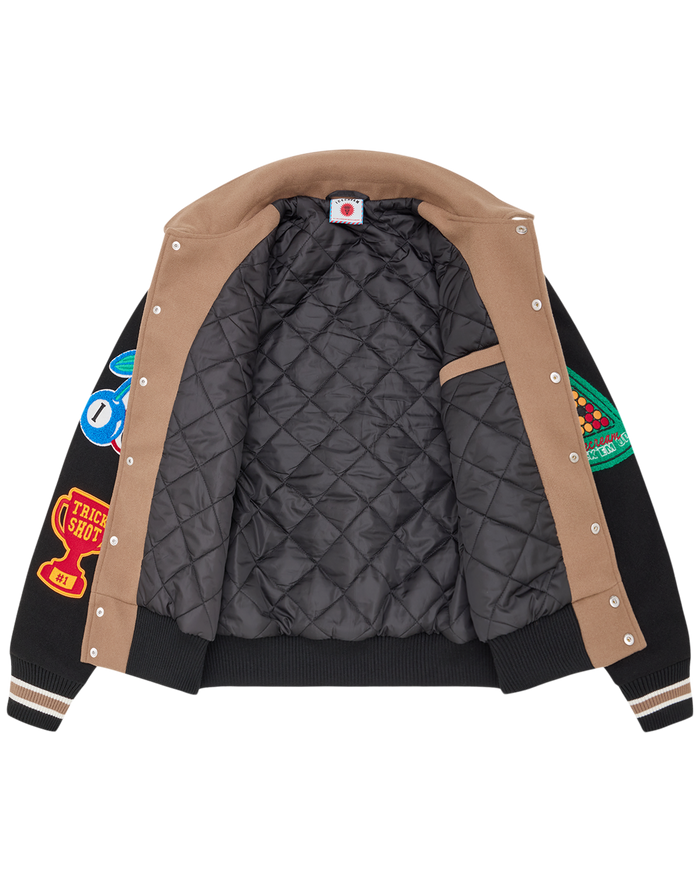 Trick Shot Collared Varsity Jacket