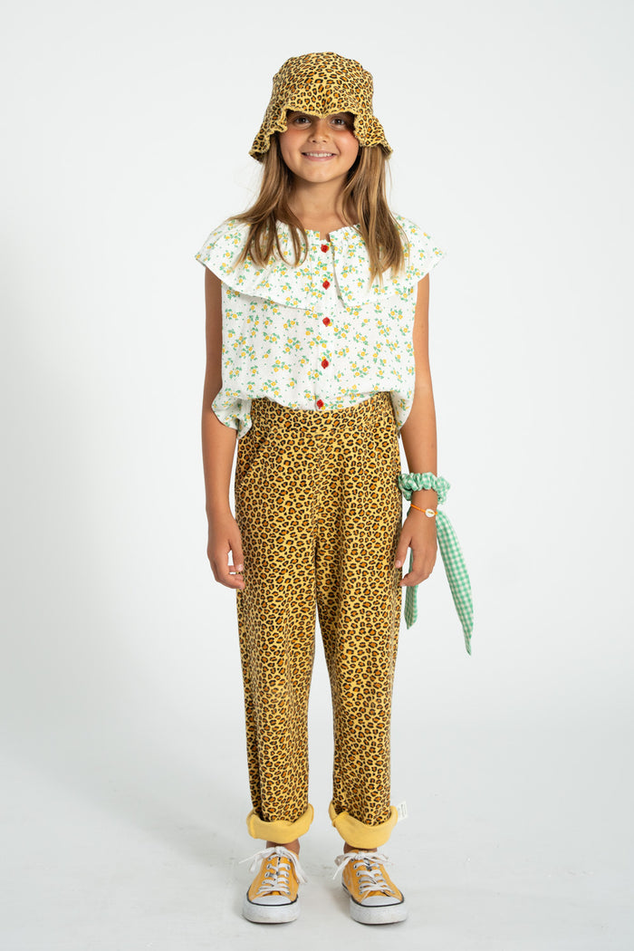 trousers | mustard animal print