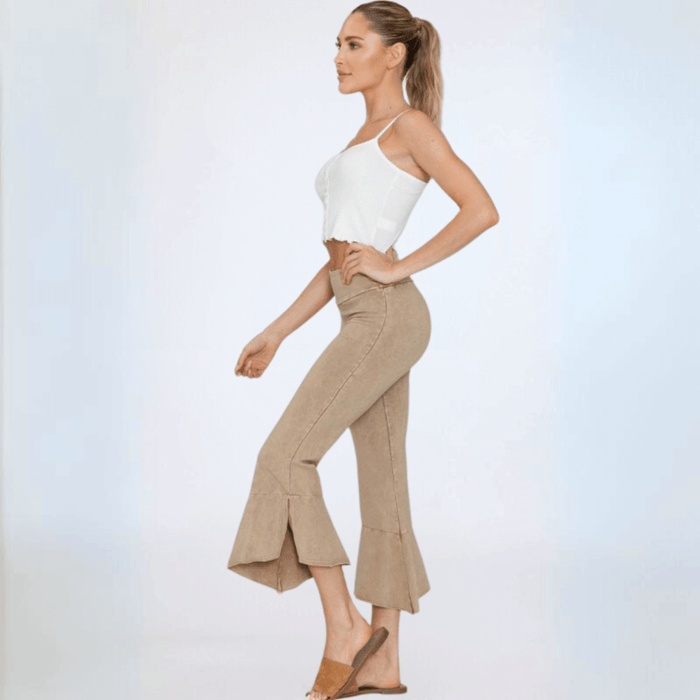 Tulip Hem Capri Pants - Stylish Cotton Capri Pants Made in USA - RFE Marketing Ventures