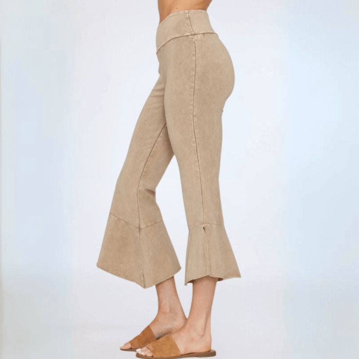 Tulip Hem Capri Pants - Stylish Cotton Capri Pants Made in USA - RFE Marketing Ventures