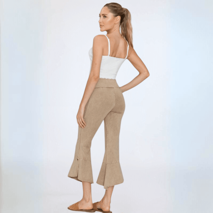 Tulip Hem Capri Pants - Stylish Cotton Capri Pants Made in USA - RFE Marketing Ventures