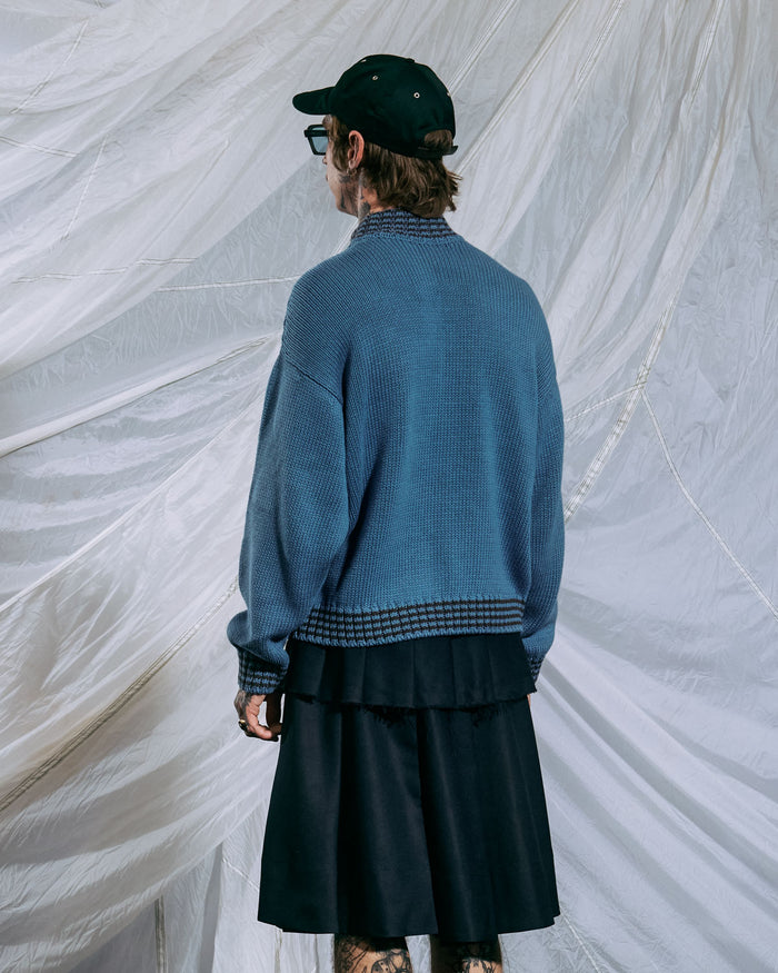Turtle Neck Sweater - Blue