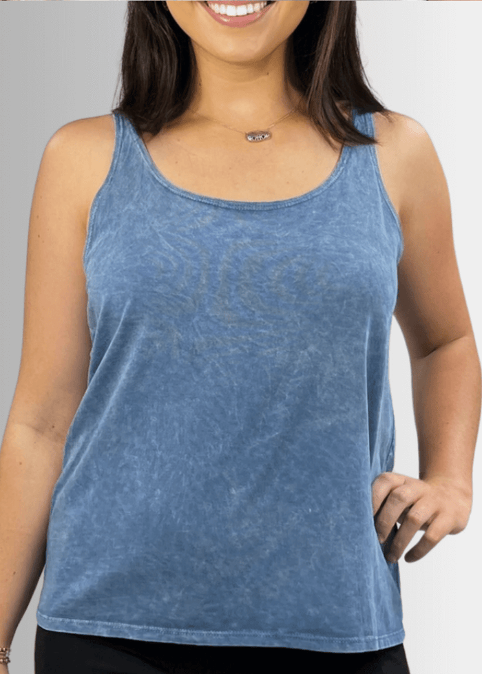 Twenty Four Seven Cotton Tank Top Light Denim - RFE Marketing Ventures