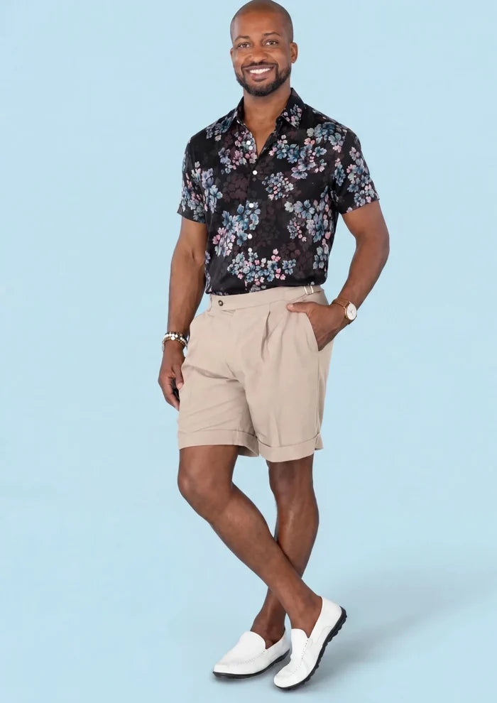 Twilight Garden Silk Shirt - SARTORO