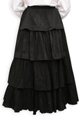 Twill Bustle Skirt - Black