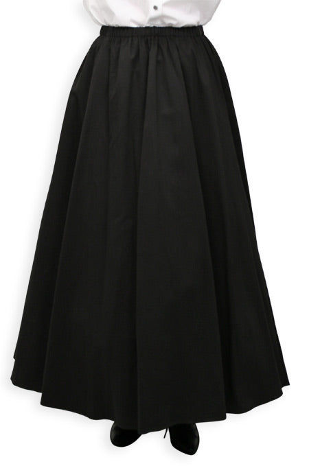 Twill Bustle Skirt - Black