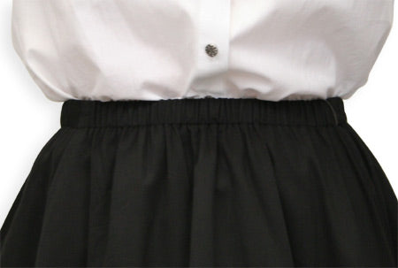 Twill Bustle Skirt - Black