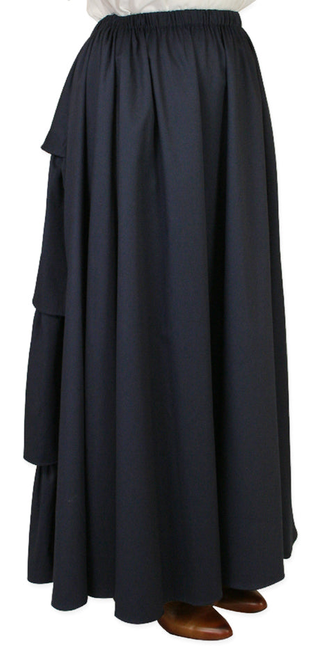 Twill Bustle Skirt - Navy