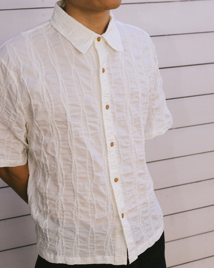 Twisted Piping Shirt - Natural