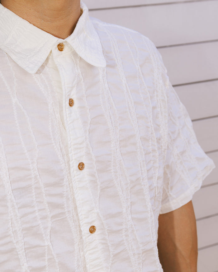 Twisted Piping Shirt - Natural