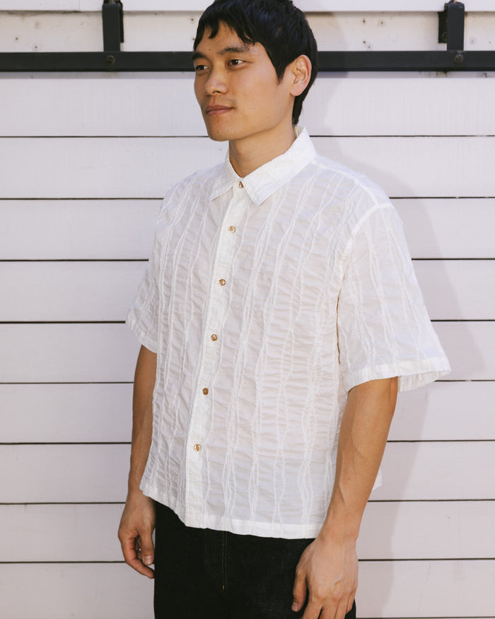 Twisted Piping Shirt - Natural