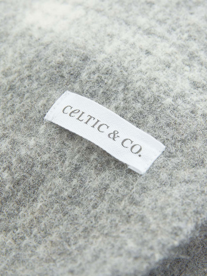 Undyed Wool Tartan Throw