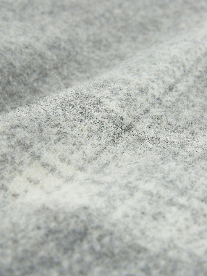 Undyed Wool Tartan Throw