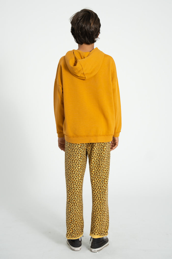 Unisex camel hoodie with logo print