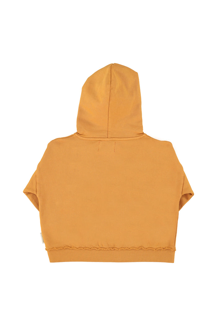 Unisex camel hoodie with logo print