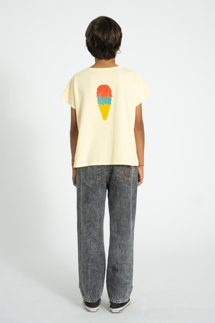 Unisex Denim Trousers Washed Black