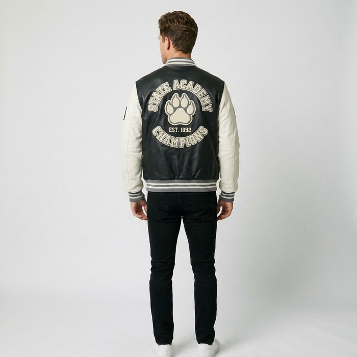 Urban Varsity Jacket With Baseball Collar
