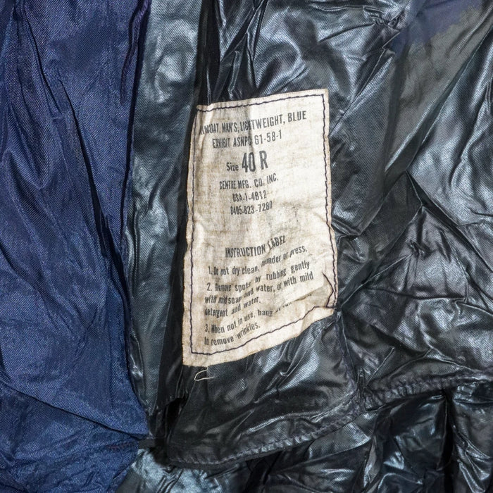 US Air Force Blue Lightweight Raincoat - 40R, Medium, Item 2 - US Air Force Surplus - Rain Jackets