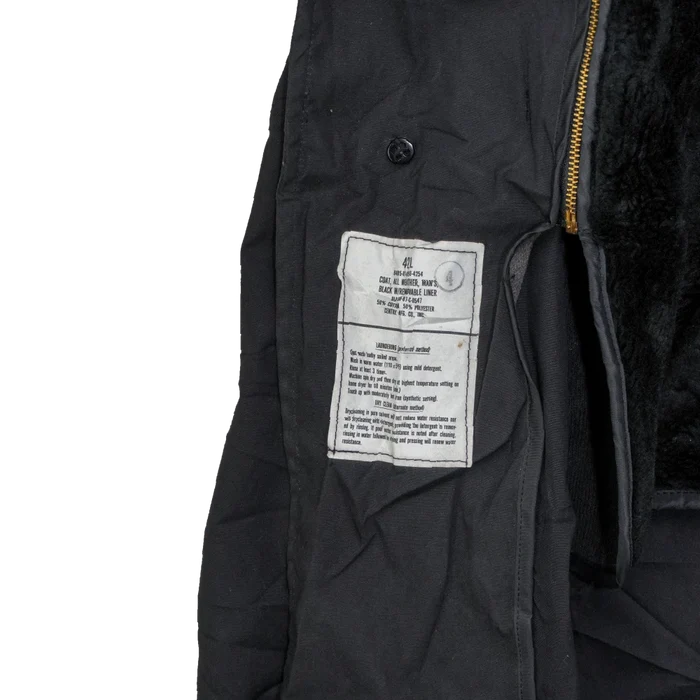 USGI Black All Weather Coat - 42L, Large - US Army Surplus - Great Coats