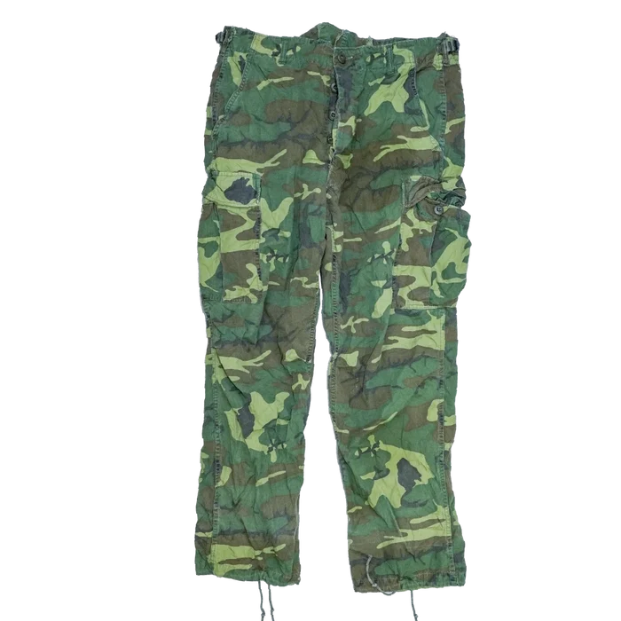 USGI ERDL Non-Ripstop Jungle Fatigue Trousers - Large - US Army Surplus - Combat Trousers