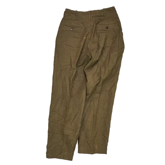 USGI M45 Olive Wool Field Trousers - 31x33, Small - US Army Surplus - Combat Trousers