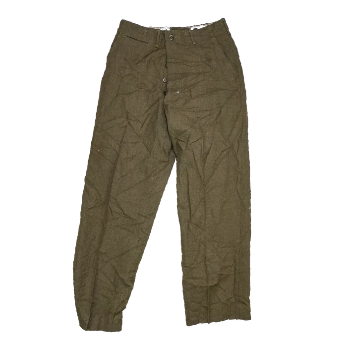 USGI M45 Olive Wool Field Trousers - 32x31, Medium, Item 2 - US Army Surplus - Combat Trousers