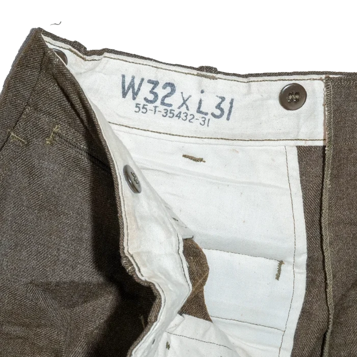 USGI M45 Olive Wool Field Trousers - 32x31, Medium, Item 2 - US Army Surplus - Combat Trousers