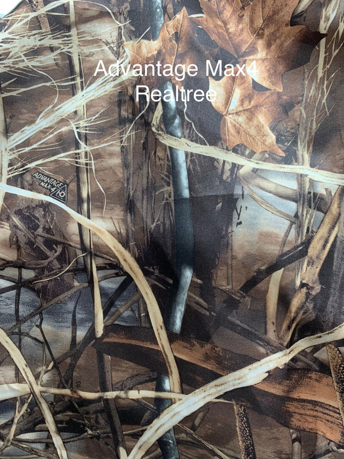 Veil IVORY Shoulder Length with Camo Trim (Choose Your Camo Print)