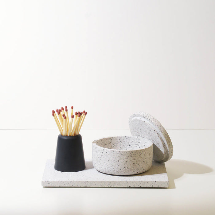 Visa Flat Trays, White Terrazzo