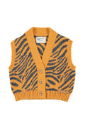 Waistcoat Orange with Zebra Print